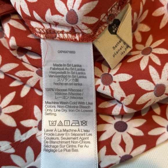 Madewell Women Paperbag Button-Front Mini Skirt in Falling Daisies Size XL - Picture 5 of 10